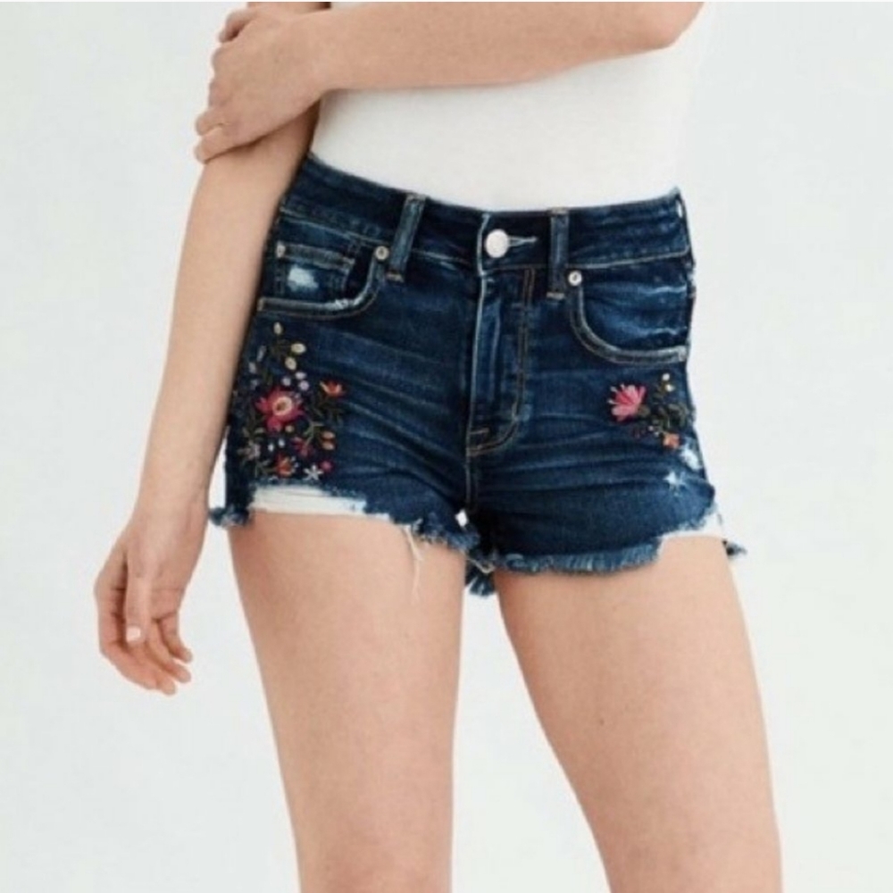 New American Eagle denim shorts.
